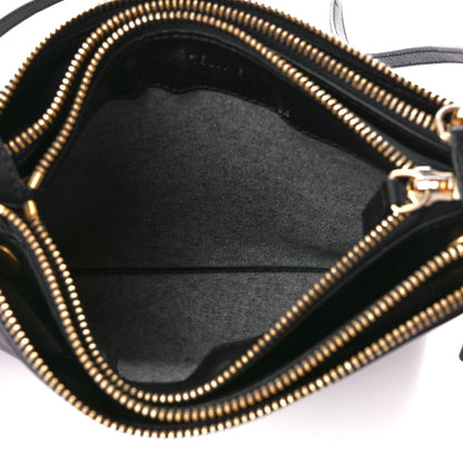 Celine Lambskin Small Trio Crossbody Bag Black 6 of 12