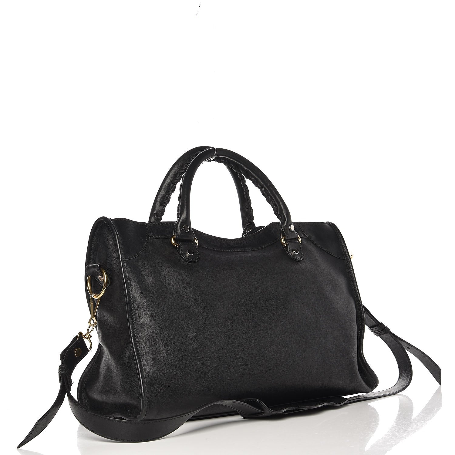Balenciaga Veau Amp Plate Gold Hardware City Black 3 of 7