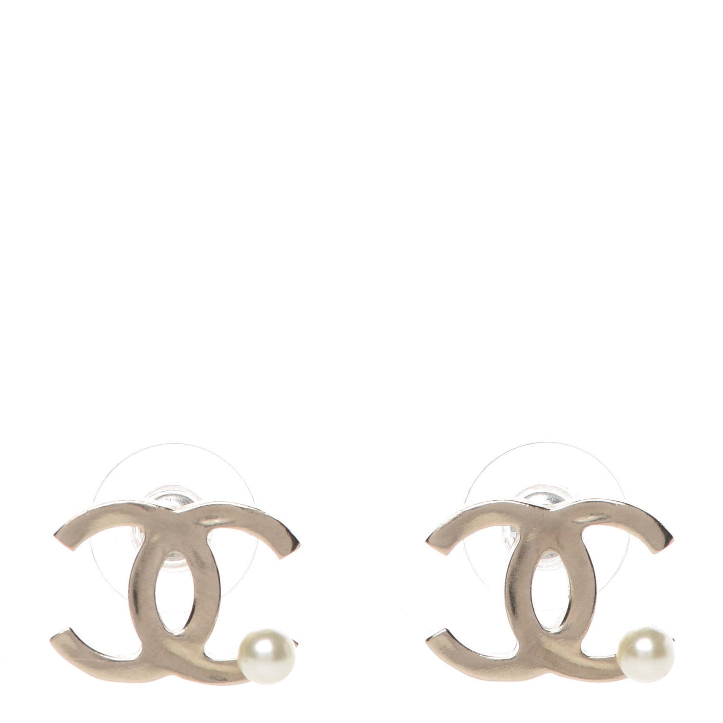 Pearl CC Earrings Gold