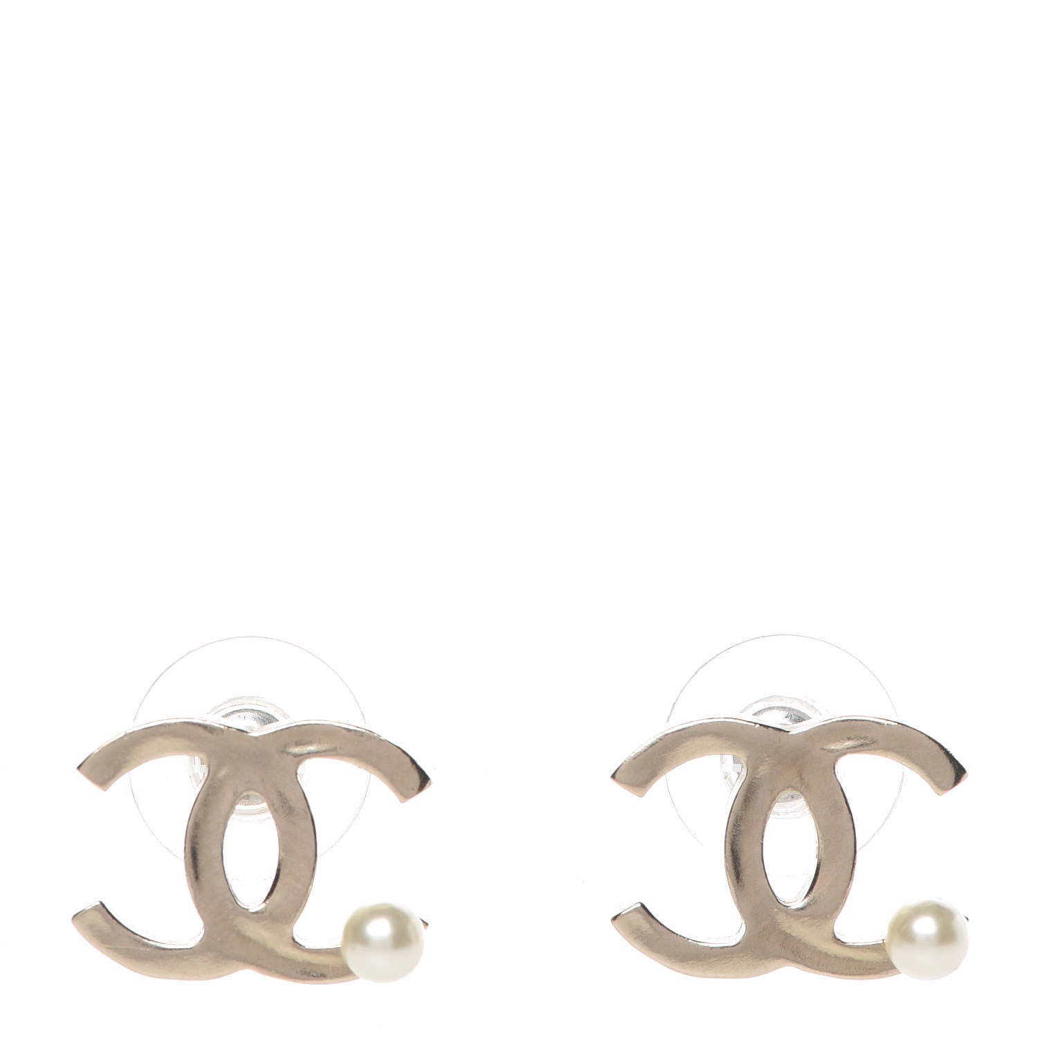 Chanel Pearl CC Earrings Gold 1 of 4