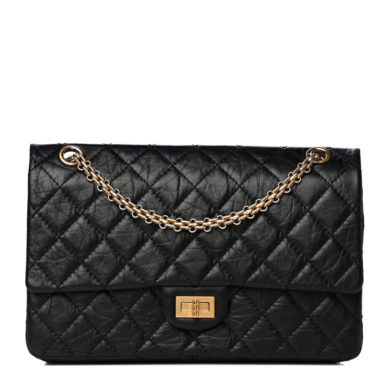 Chanel Aged Calfskin Quilted 2.55 Reissue 226 Flap Black 1 of 17
