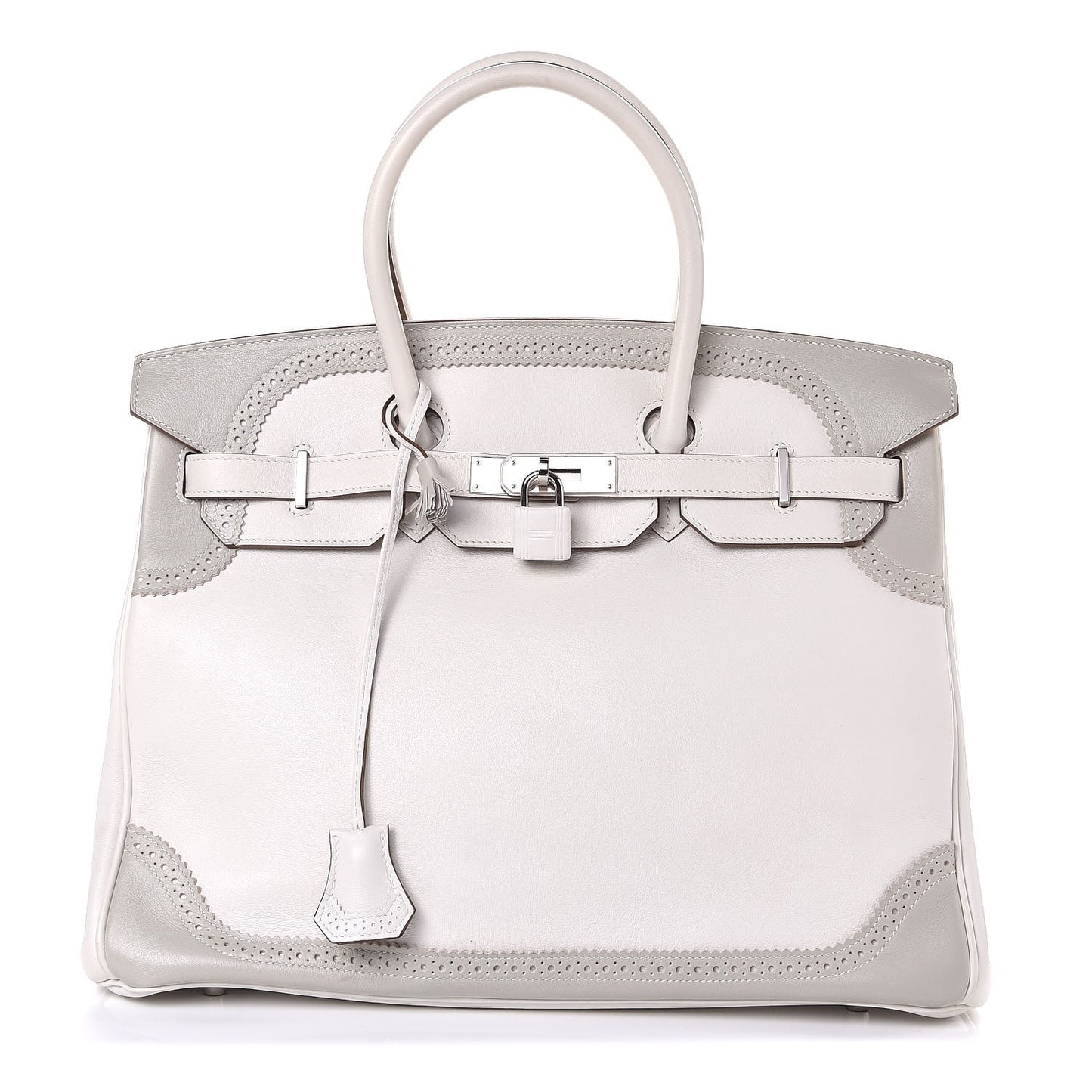 Swift Ghillies Birkin 35 White Gris Perle
