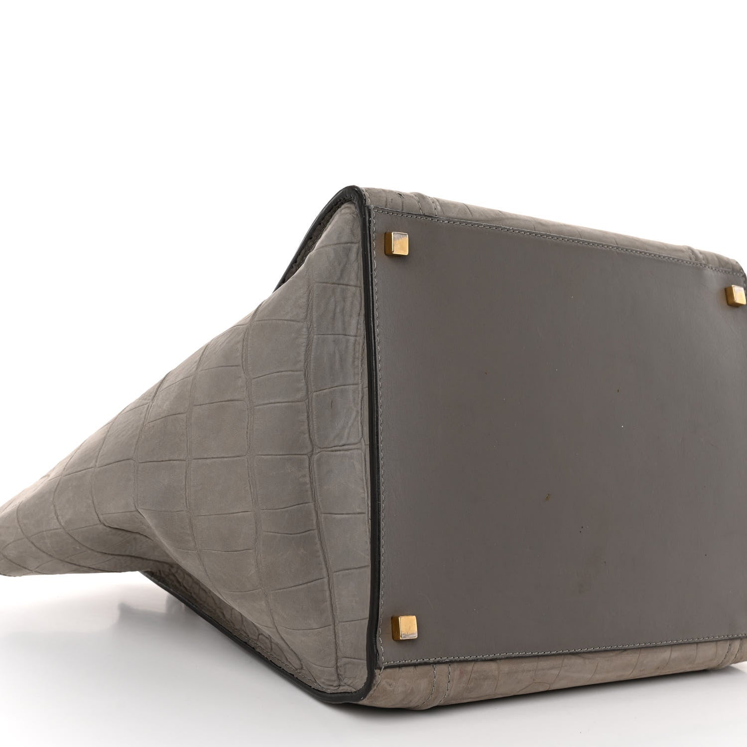 Celine Crocodile Embossed Nubuck Large Phantom Luggage Grey 8 of 12