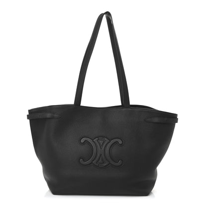 Celine Grained Calfskin Triomphe Medium Cabas Anais Black 1 of 10
