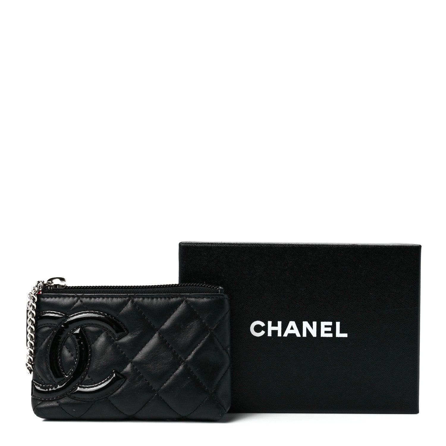 Chanel Calfskin Quilted Cambon Key Pouch Black 13 of 13