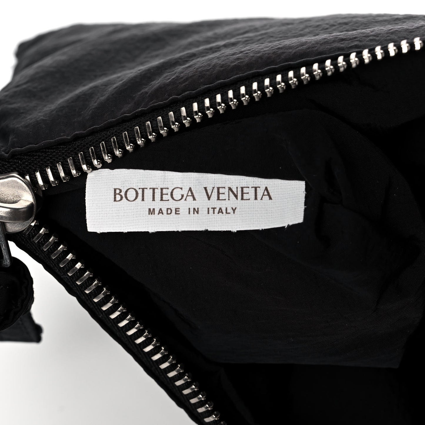 Nylon Intrecciato Padded Tech Cassette Bag Black