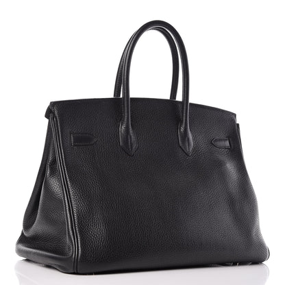 Hermes Taurillon Clemence Birkin 35 Black 3 of 32