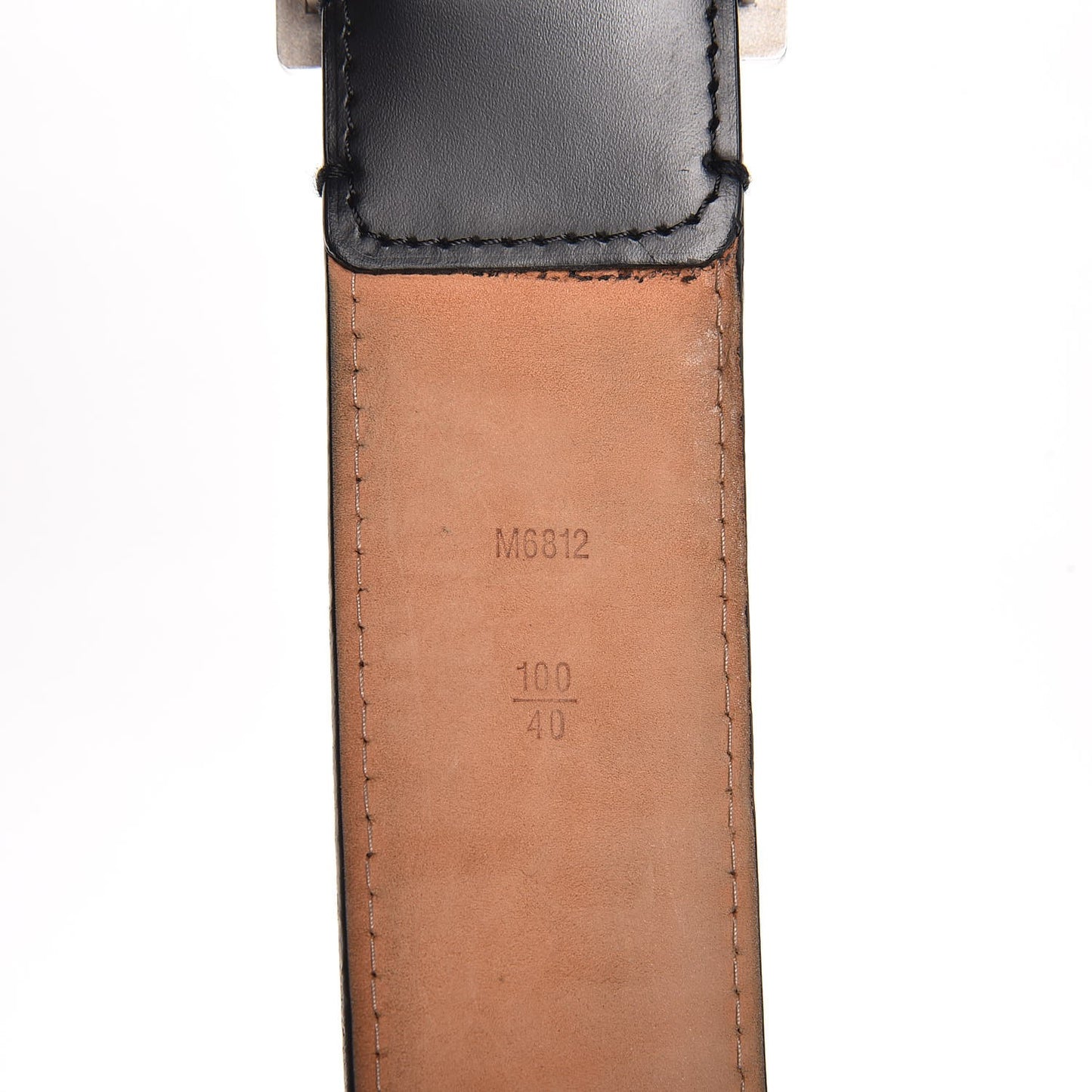 Calfskin Jeans Belt 100 40 Black
