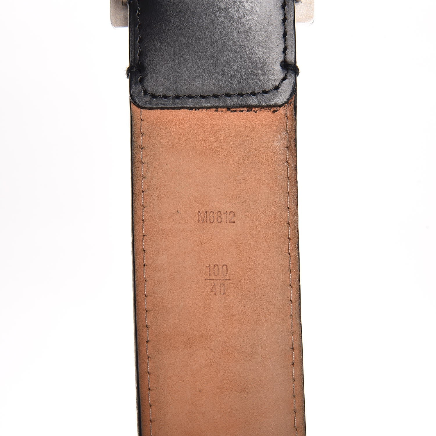Louis Vuitton Calfskin Jeans Belt 100 40 Black 5 of 11