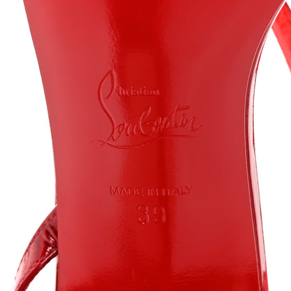 Christian Louboutin Metallic Patent Rosalie 100 Sandals 39 Loubi 6 of 15