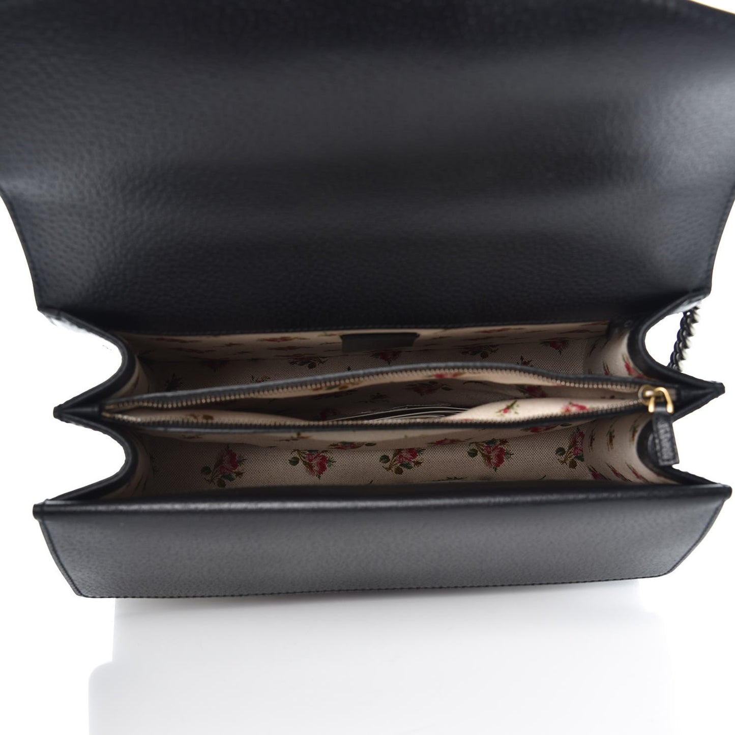 Calfskin Web Floral Embroidered Medium Dionysus Shoulder Bag Black