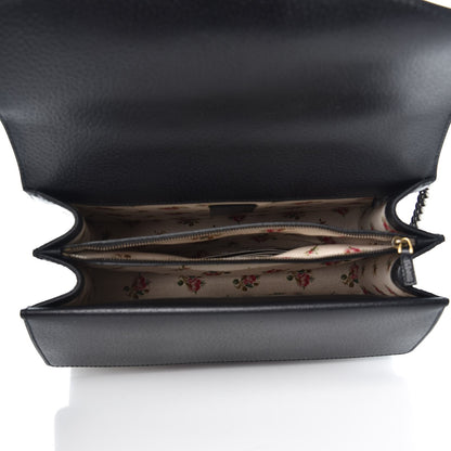 Gucci Calfskin Web Floral Embroidered Medium Dionysus Shoulder Bag Black 5 of 7