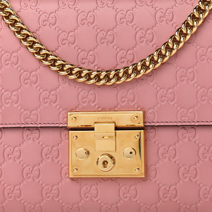 Gucci Guccissima Signature Medium Padlock Shoulder Bag Rose Baby Candy 8 of 13