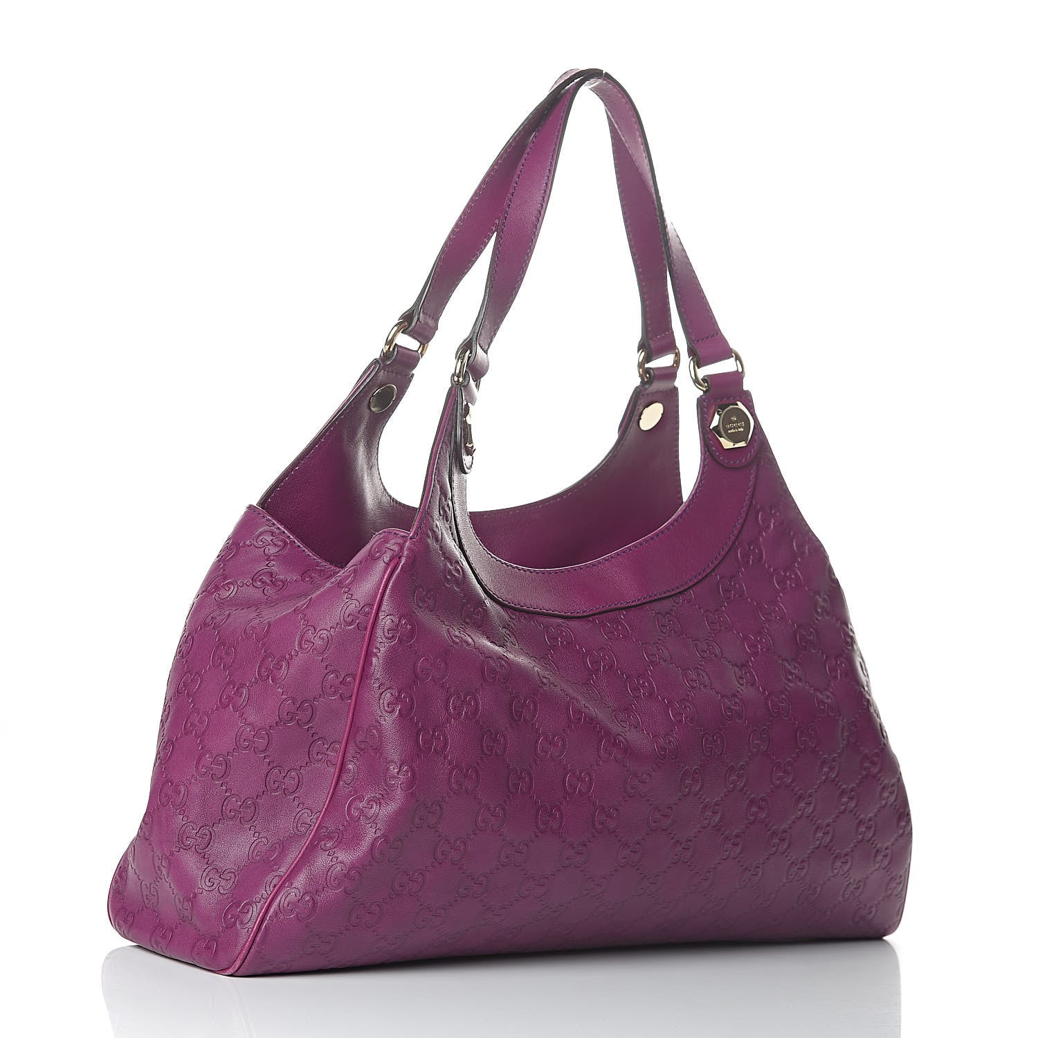 Gucci Guccissima Charmy Shoulder Bag Purple 3 of 10