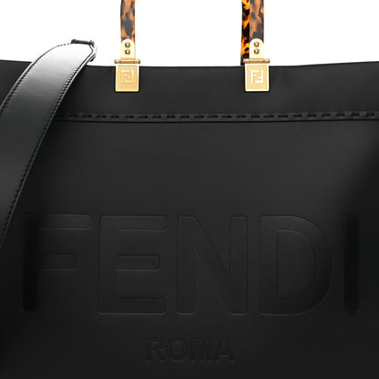 Fendi Vitello King Plexiglass Medium Fendi Sunshine Shopper Tote Black 7 of 11