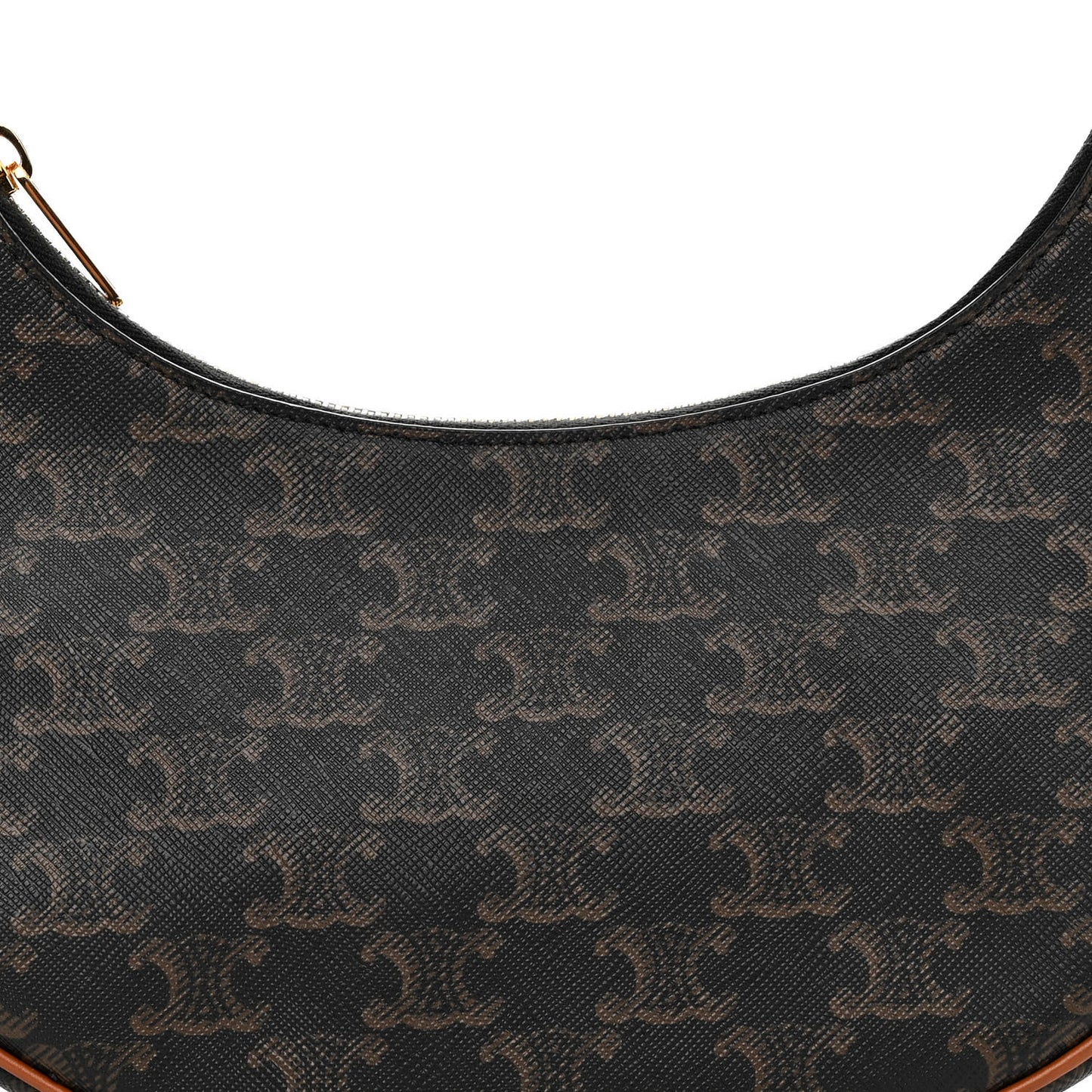 Triomphe Canvas Calfskin Ava Shoulder Bag Tan