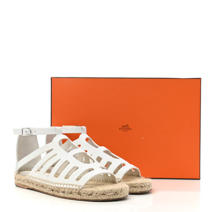Hermes Calfskin Costanza Espadrilles 36 White 13 of 13