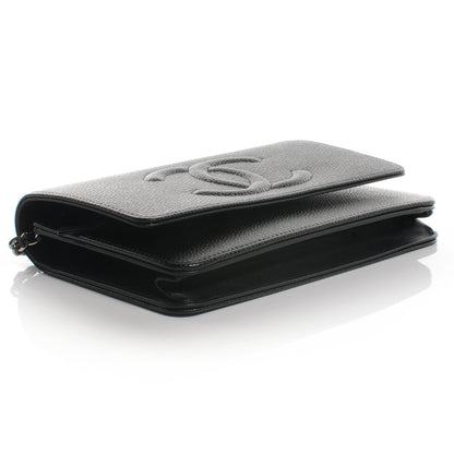 Chanel Caviar Timeless Wallet on Chain WOC Black 4 of 10