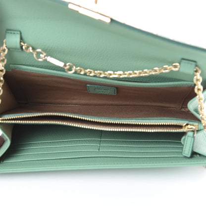 MCM Calfskin Studded Large Crossbody Wallet Mint 4 of 9