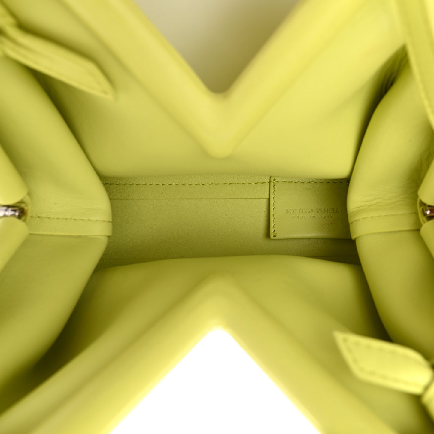 Calfskin Small The Point Triangle Bag Seagrass