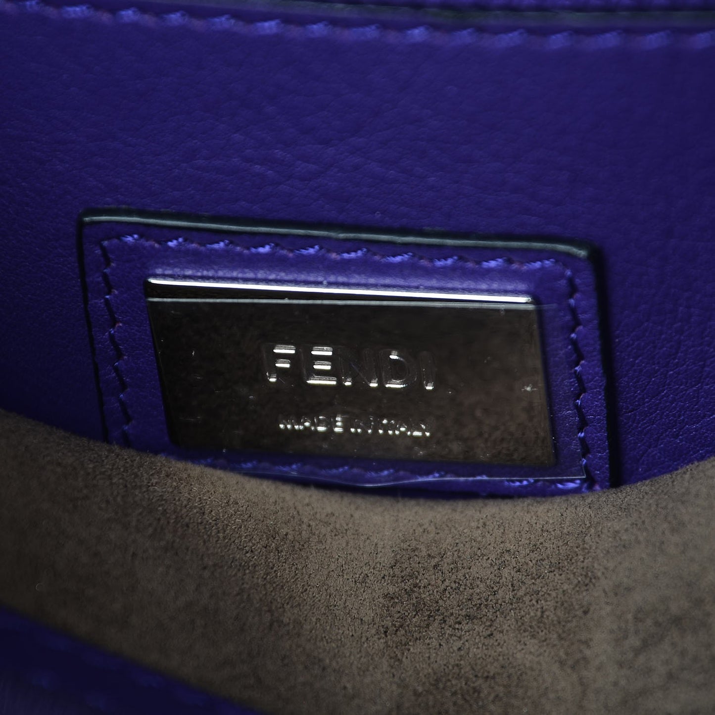 Vitello Seta Lace Up Medium Peekaboo Iconic Satchel Purple Rain