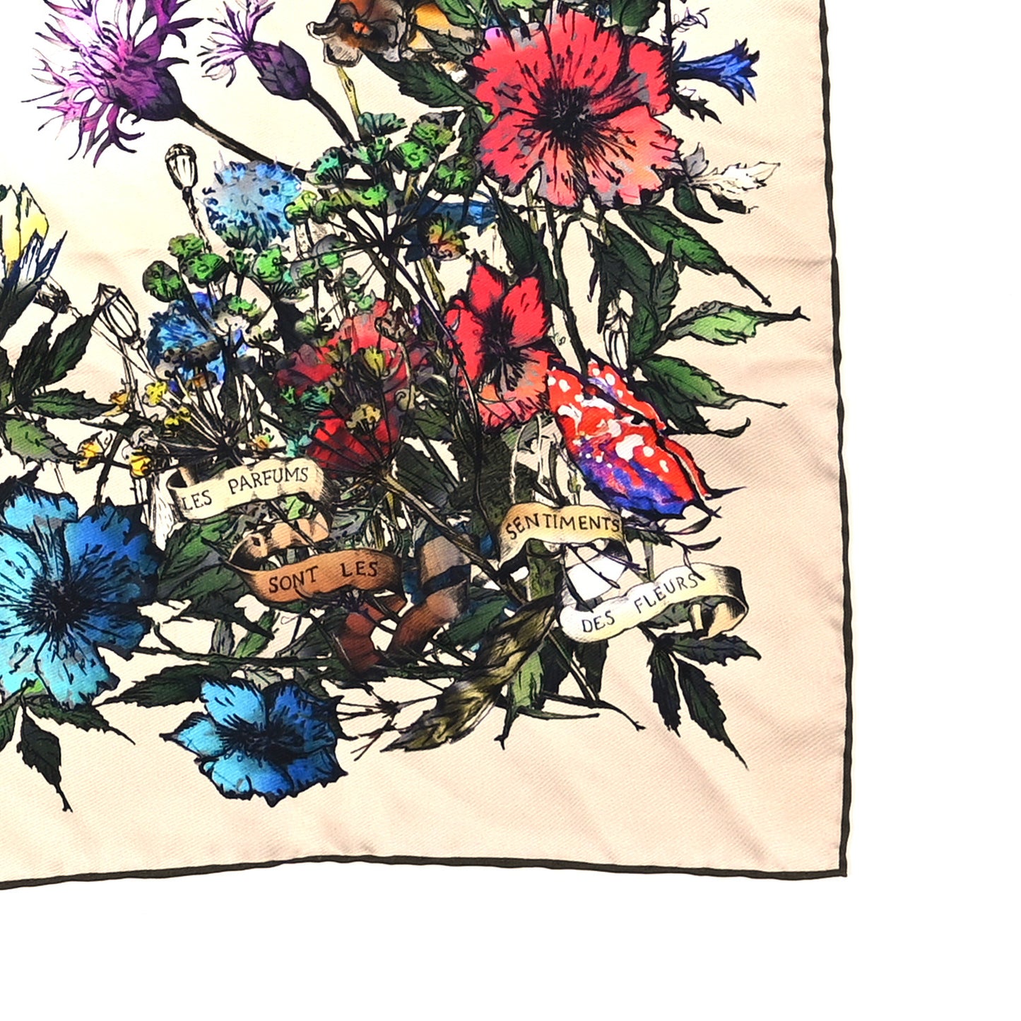 Silk D-Millefiori 70 Square Scarf Pink Multicolor