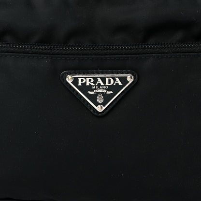 Prada Tessuto Nylon Studded New Vela Shoulder Bag Black Cromo 7 of 10