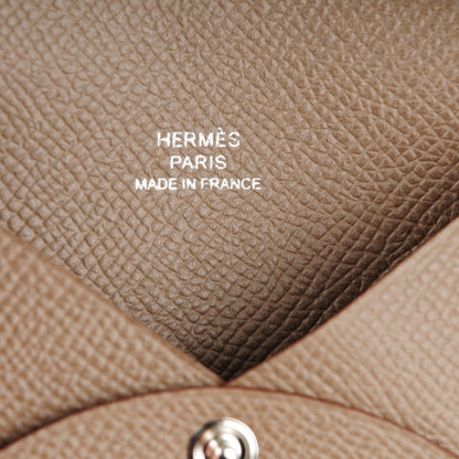 Hermes Epsom Calvi Card Case Etoupe 6 of 6