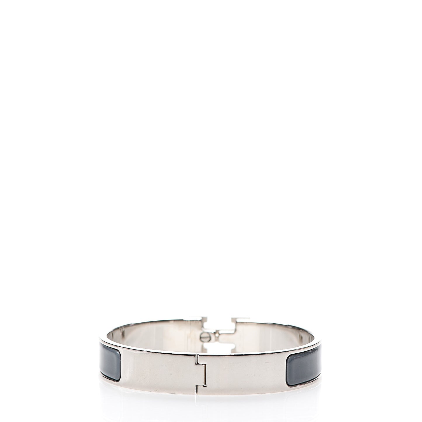 Enamel Narrow Clic Clac H Bracelet GM Slate