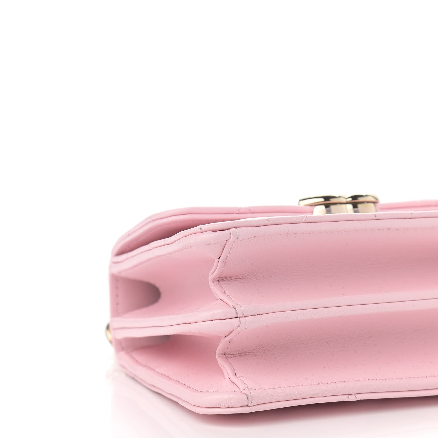 Chanel Lambskin Quilted Pick Me Up Clutch With Chain Pink 5 of 11