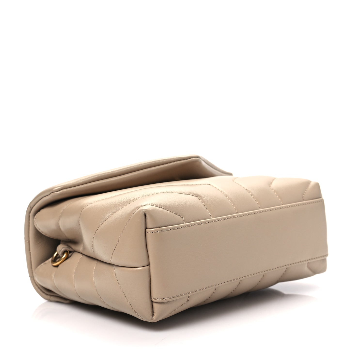 Calfskin Y Quilted Monogram Toy Loulou Crossbody Bag Dark Beige
