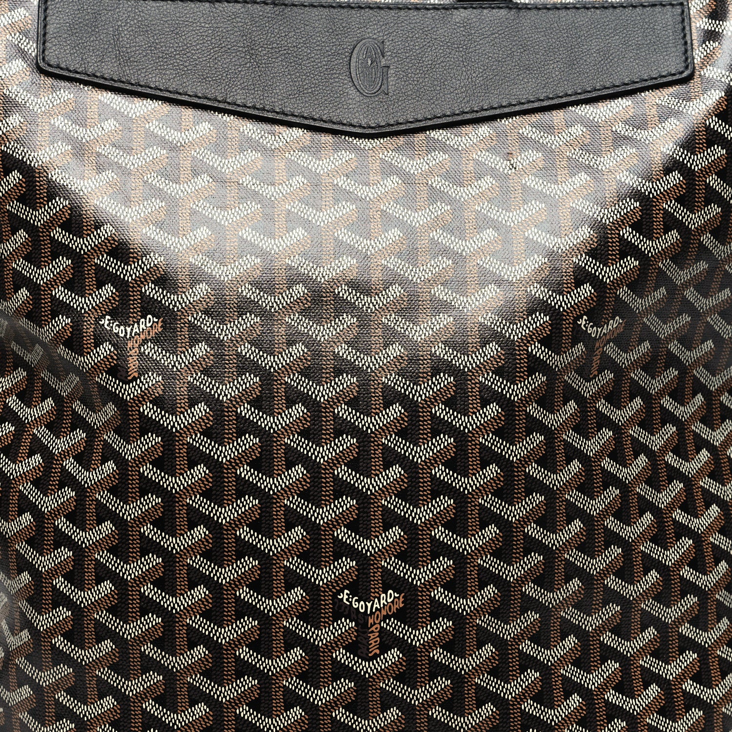 Goyard Goyardine Calfskin Cisalpin MM Backpack Black 7 of 10