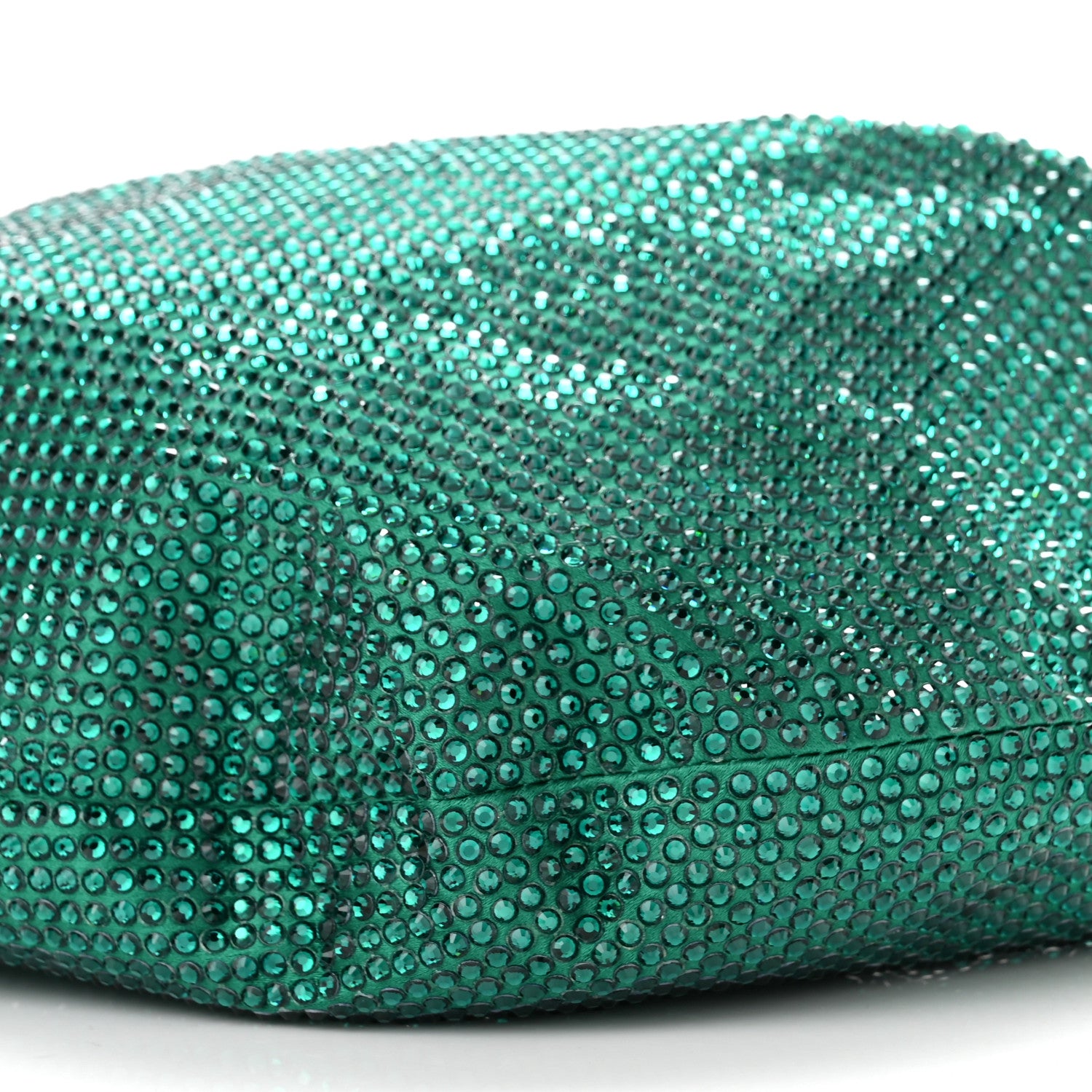 Bottega Veneta Crystal Embellished Satin Mini Hotfix Jodie Emerald 10 of 10