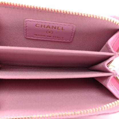 Chanel Caviar Quilted Zip Coin Purse Light Pink 5 of 7