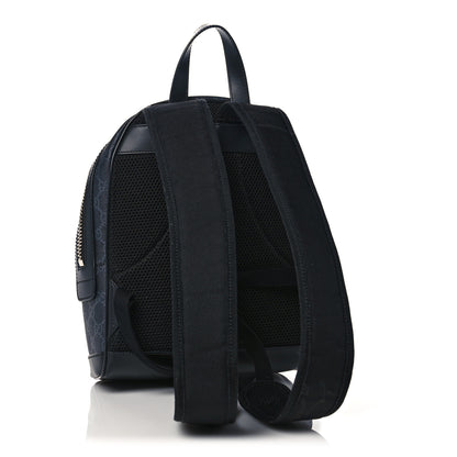 Gucci GG Supreme Monogram Appia Calfskin Web Small Day Backpack Black 3 of 9