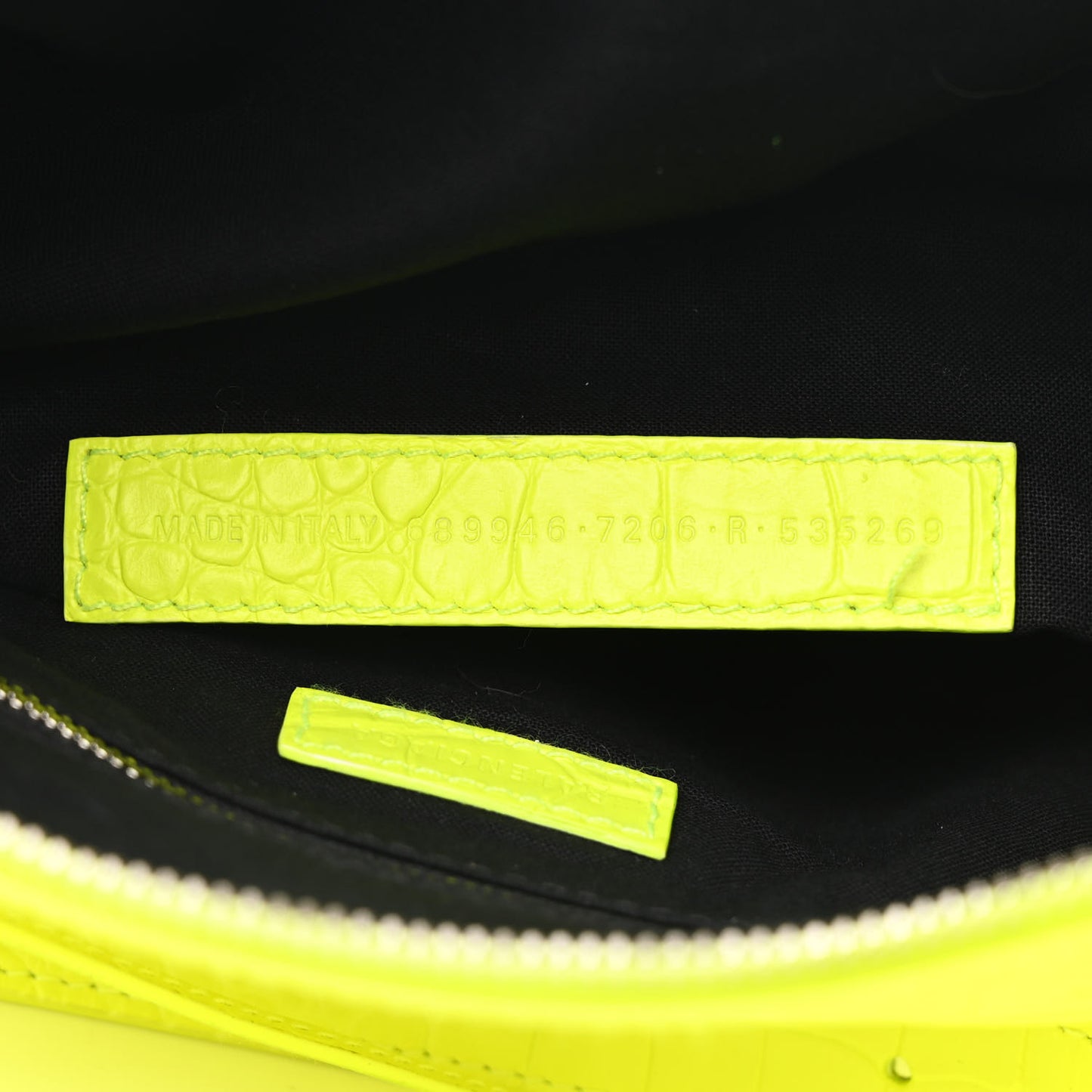 Extra Supple Calfskin Crocodile Embossed Neo Classic Hardware Hobo XS Flou Yellow