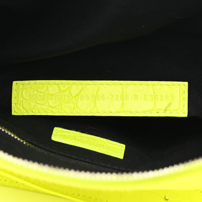 Balenciaga Extra Supple Calfskin Crocodile Embossed Neo Classic Hardware Hobo XS Flou Yellow 6 of 9