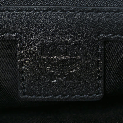 MCM Visetos Floral Leopard Wristlet Zip Pouch Black 6 of 10