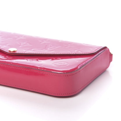 Louis Vuitton Vernis Felicie Pochette Chain Wallet Rose Indien 9 of 11