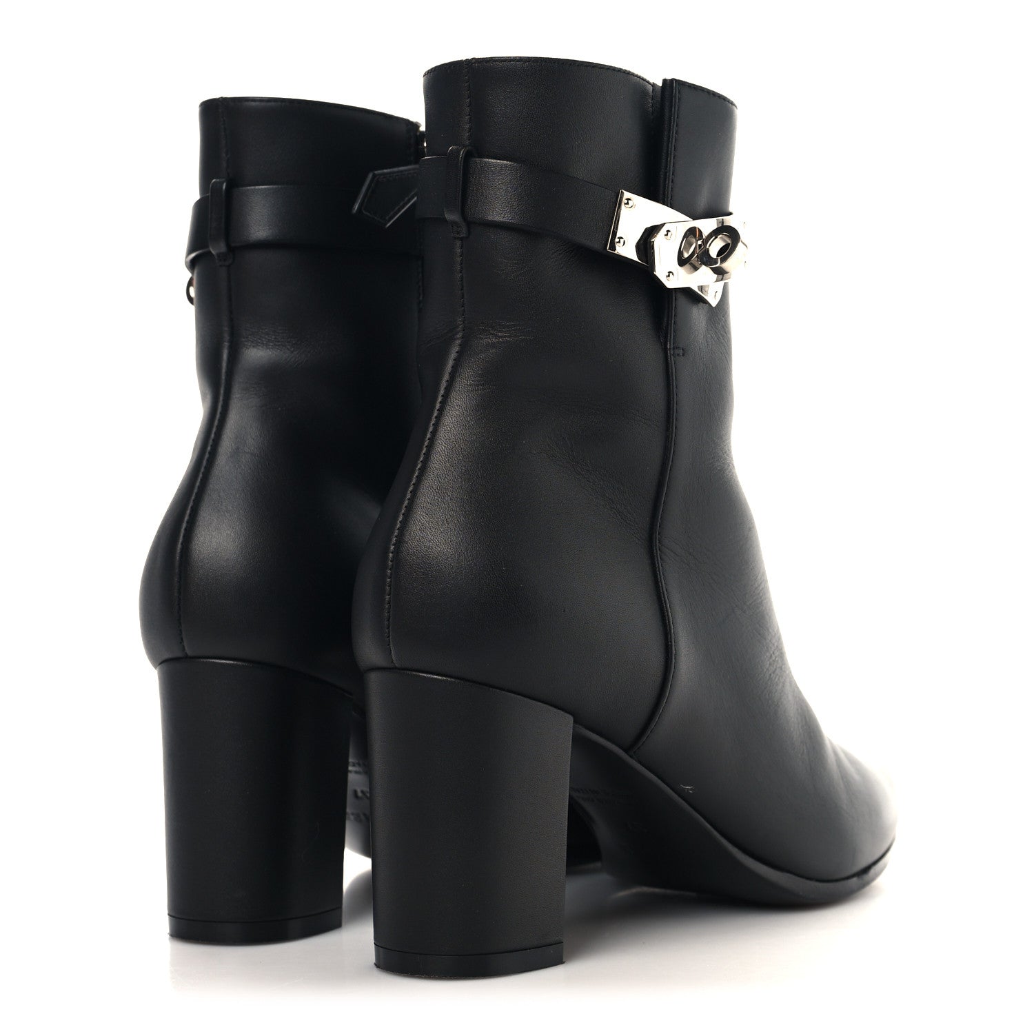Hermes Calfskin Saint Germain Ankle Boots 37 Black 5 of 9