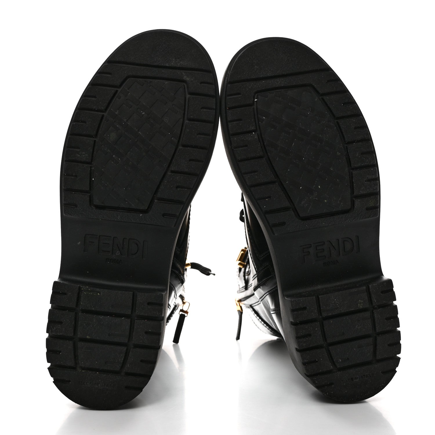 Fendi Vitello Abrasivato Fendigraphy 50mm Biker Boots 40 Black 5 of 9