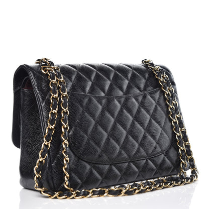 Chanel Caviar Quilted Jumbo Double Flap Black 4 of 11