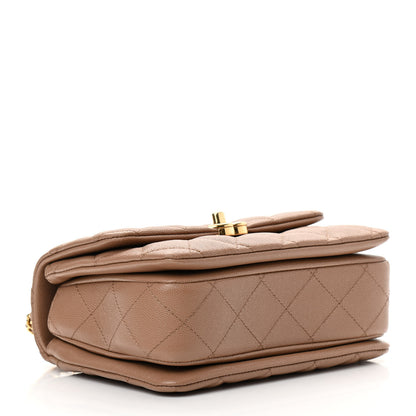 Chanel Caviar Quilted Mini Coco First Flap Beige 4 of 11