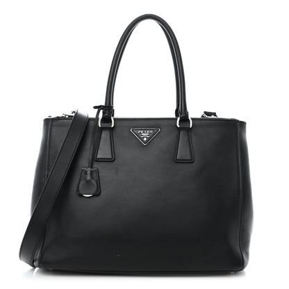 Prada Soft Calfskin Galleria Double Zip Tote Black 1 of 25