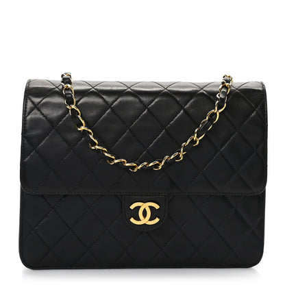 Chanel Lambskin Quilted Small Single Flap Black 1 of 9
