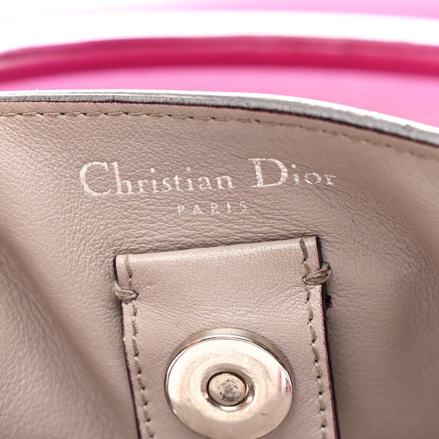 Christian Dior Smooth Calfskin Medium Diorissimo Tote Fuchsia 8 of 15