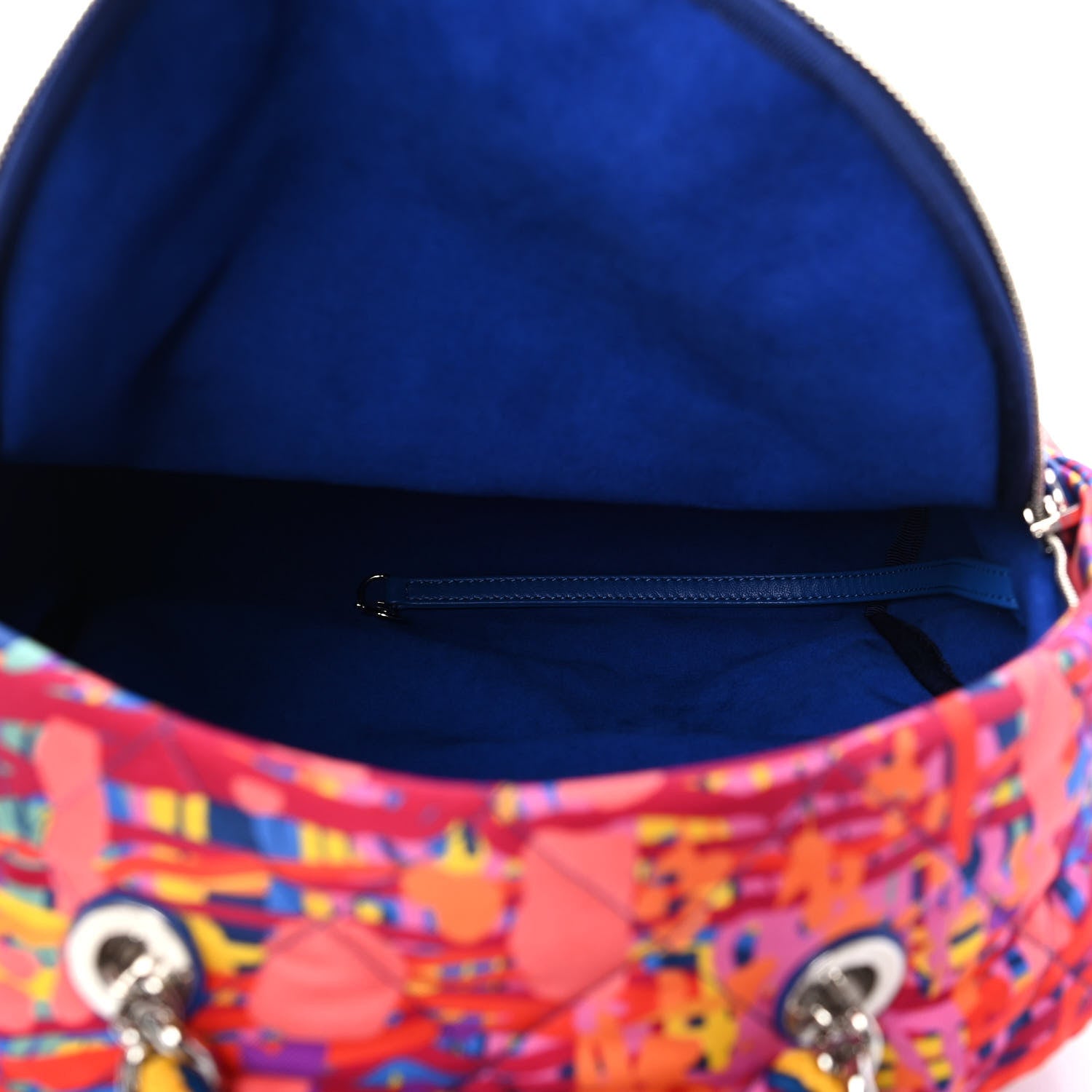 Chanel Foulard Fabric Quilted Printed Backpack Pink 4 of 5