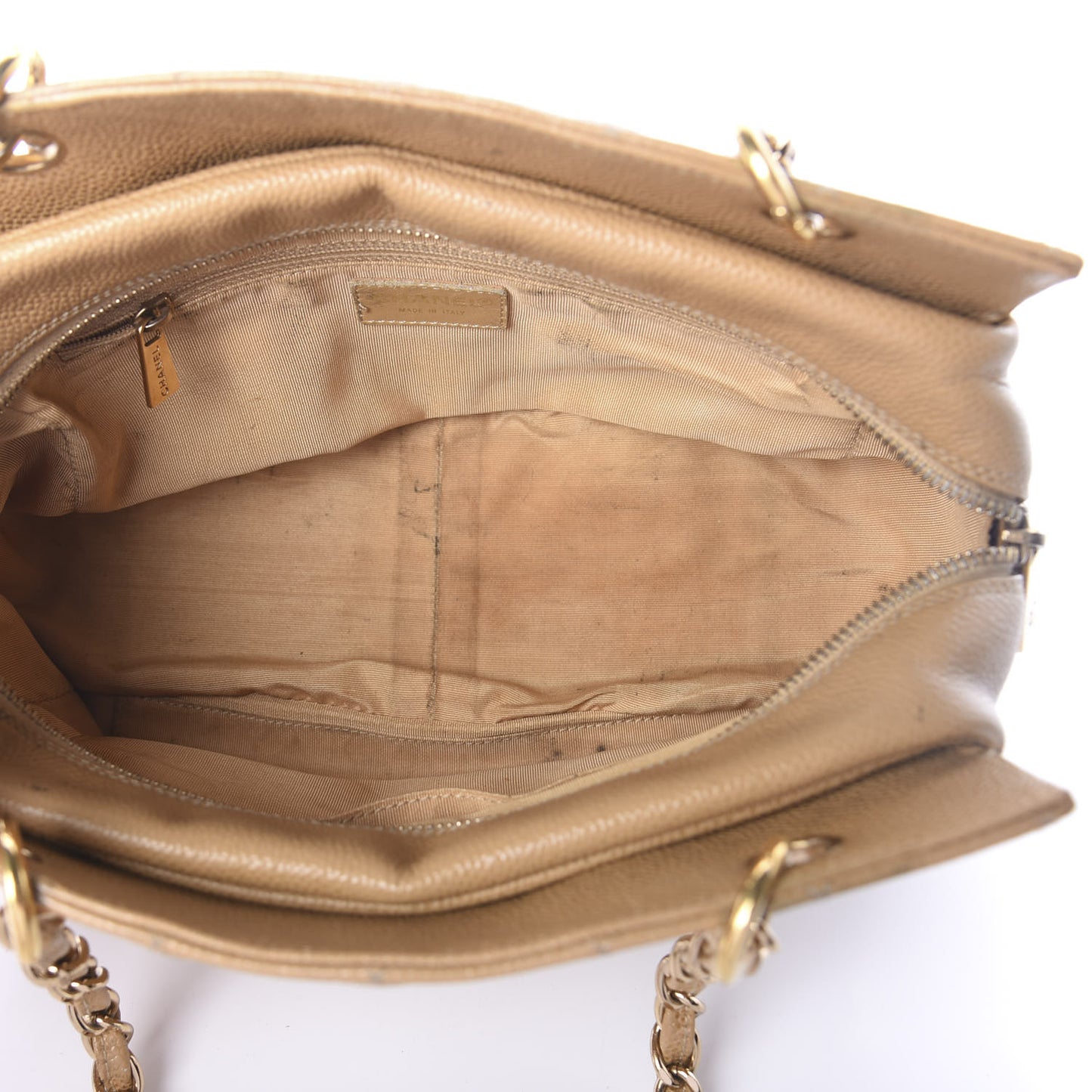 Caviar Quilted Petit Timeless Tote PTT Beige