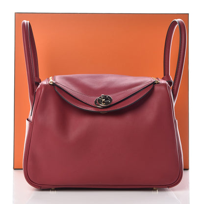 Hermes Swift Lindy 26 Rouge Grenat Orange 10 of 10