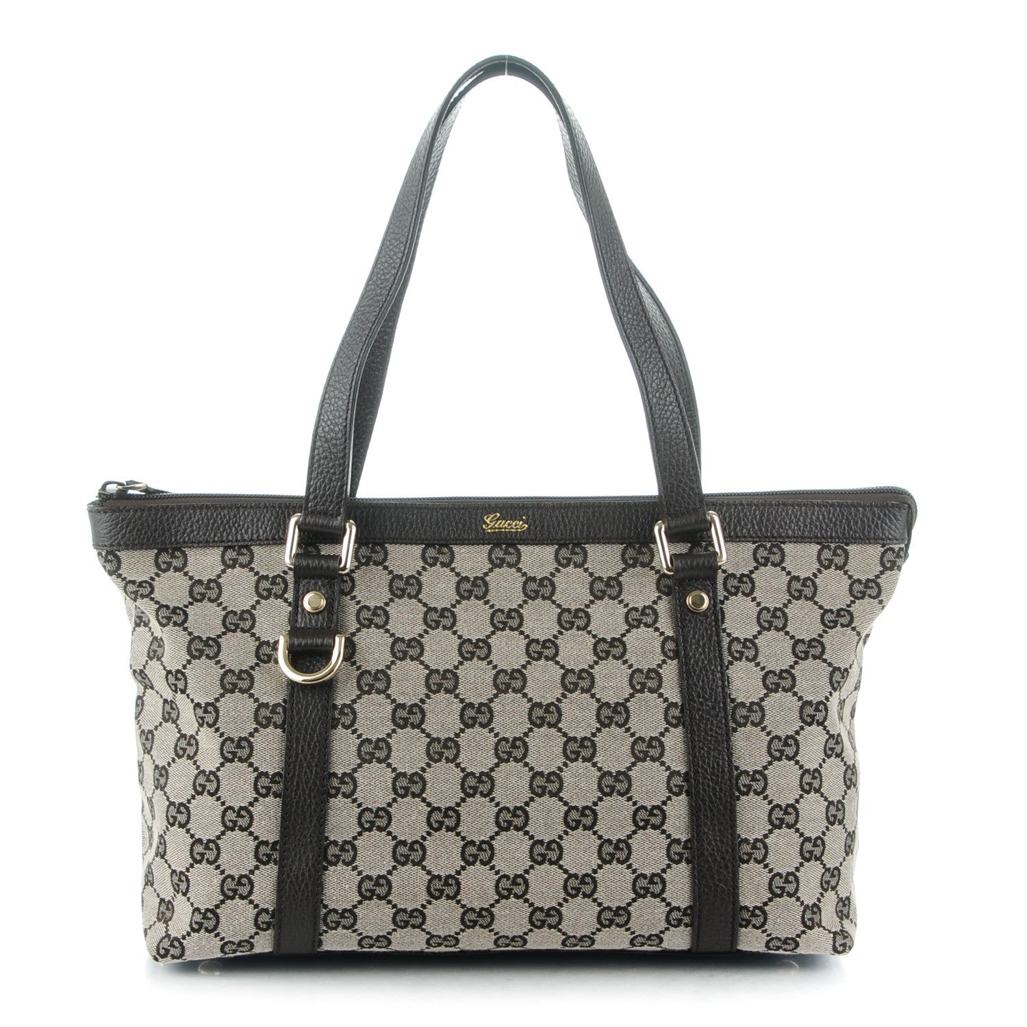 Gucci Monogram Medium Abbey Tote Dark Brown 1 of 7